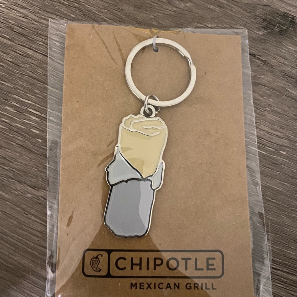 Chipotle burrito key chain